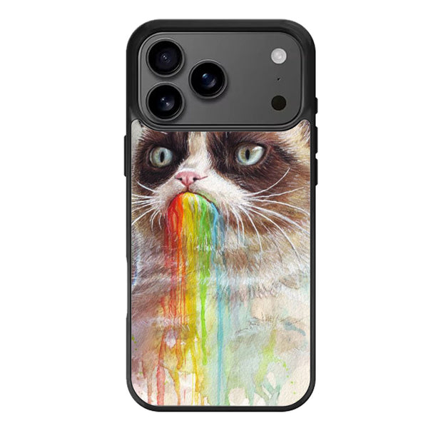 Grumpy Cat Rainbow iPhone 17 Case