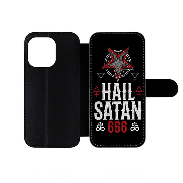 Hail Satan 666 iPhone Wallet Case
