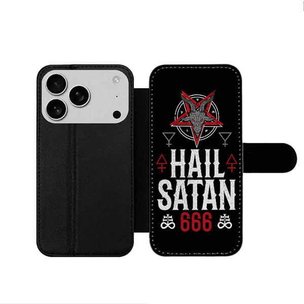 Hail Satan 666 iPhone 17 Wallet Case