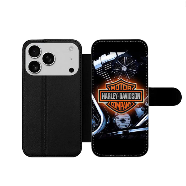 Harley Davidson Engine Logo iPhone 17 Wallet Case