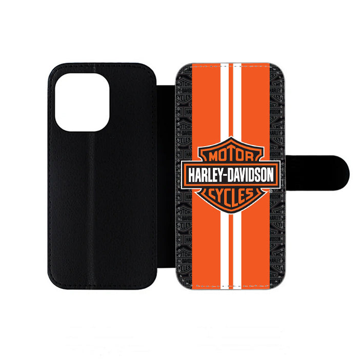 Harley Davidson Towel Orange Racing Stripes iPhone Wallet Case