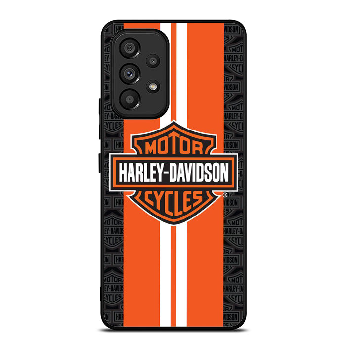 Harley Davidson Towel Orange Racing Stripes Samsung A53 Case