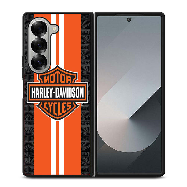Harley Davidson Towel Orange Racing Stripes Samsung Z Fold Case