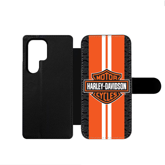 Harley Davidson Towel Orange Racing Stripes Samsung Wallet Case