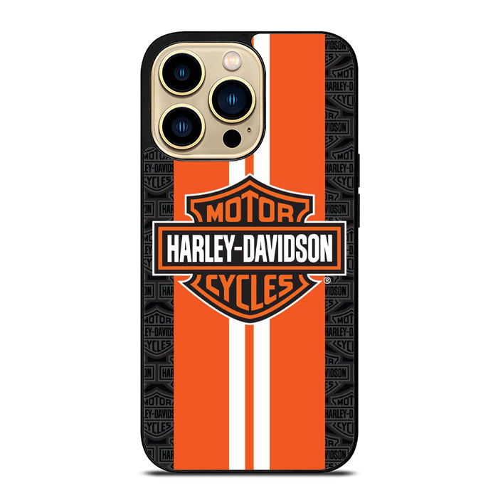 Harley Davidson Towel Orange Racing Stripes iPhone 14 Case