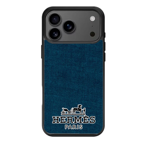 Hermes Blue Design iPhone 17 Case