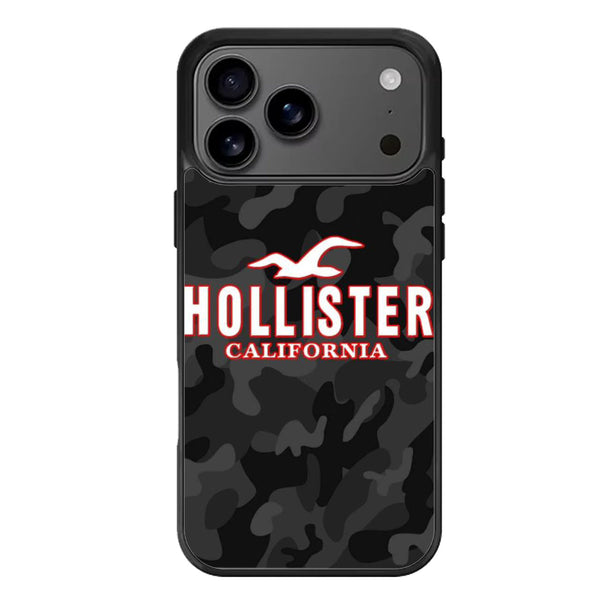 Hollister Black Camo iPhone 17 Case