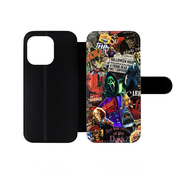Horror Movie Collage iPhone Wallet Case