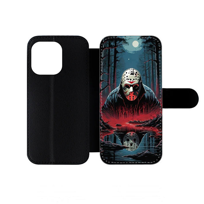Jason Voorhees Scarry Movie iPhone Wallet Case