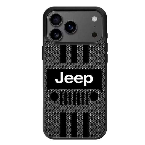Jeep Wrangler Black Hexagon iPhone 17 Case