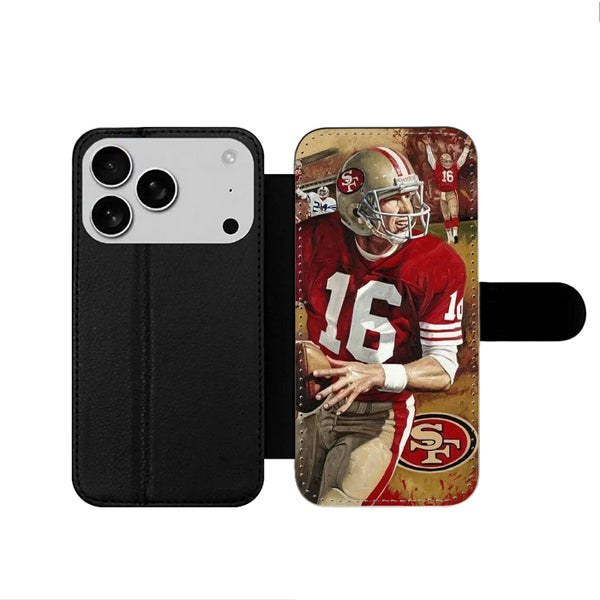 Joe Montana Helmet 49ers iPhone 17 Wallet Case