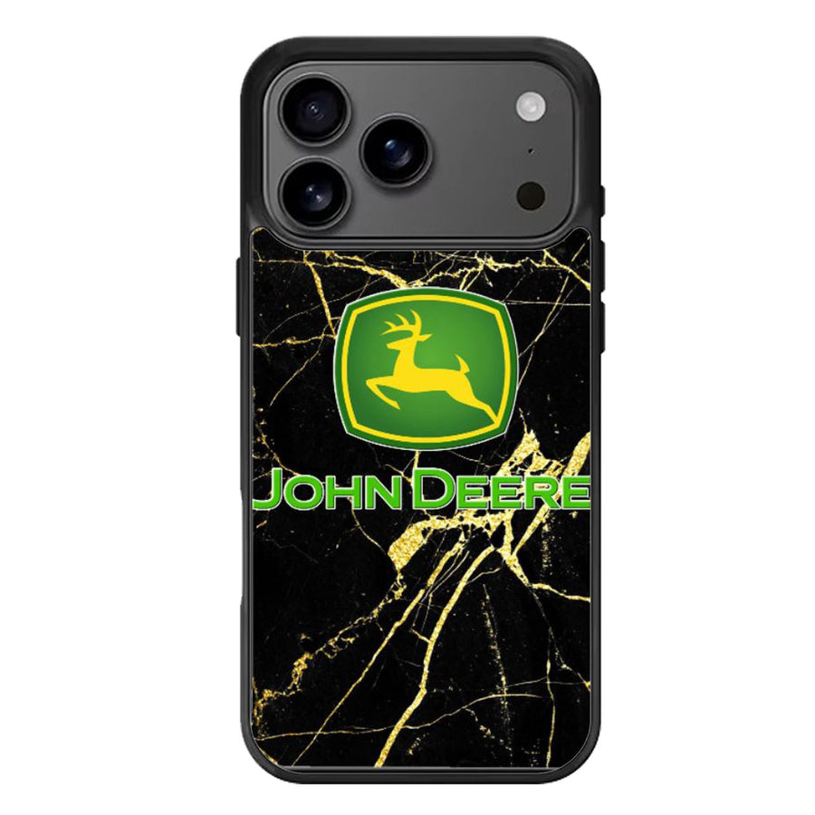John Deere Black Marble iPhone 17 Case