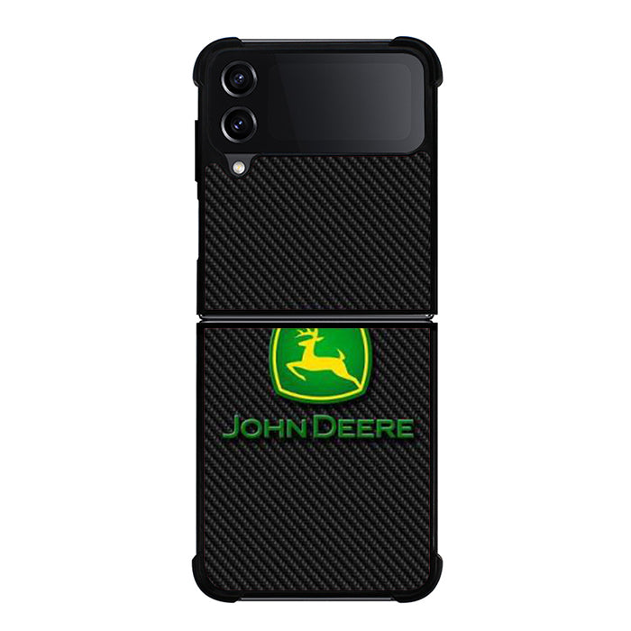 John Deere Carbon Logo Samsung Z Flip Case