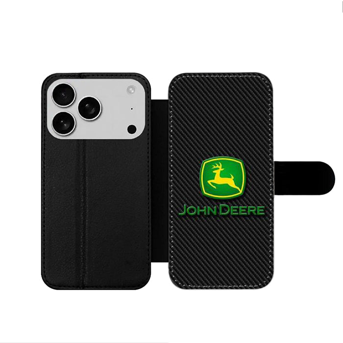 John Deere Carbon Logo iPhone 17 Wallet Case