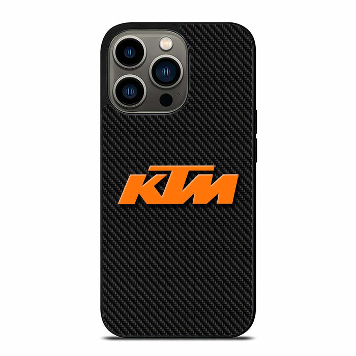 Ktm Orange Logo Carbon iPhone 13 Case