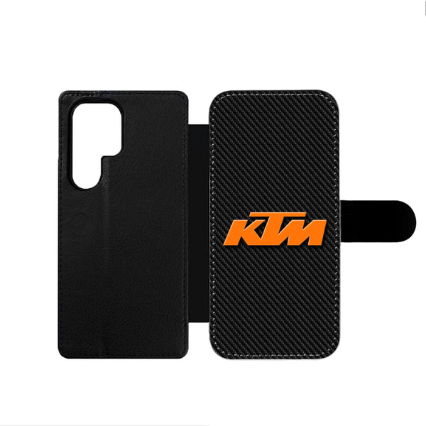 Ktm Orange Logo Carbon Samsung Wallet Case