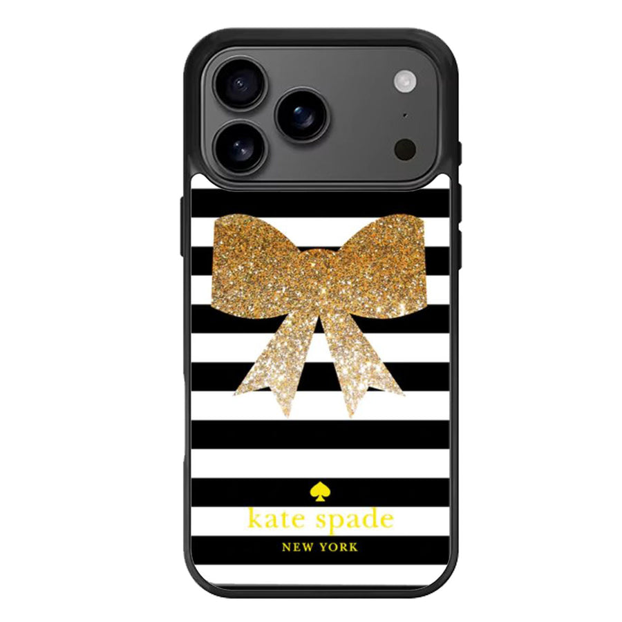 Kate Spade Black White Striped iPhone 17 Case