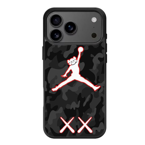 Kaws X Jordan Black Camo iPhone 17 Case