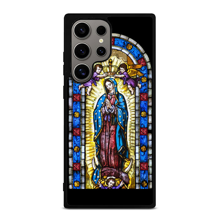 Lady Virgin Guadalupe Stained Glass Samsung S24 Case