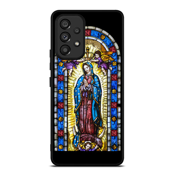 Lady Virgin Guadalupe Stained Glass Samsung A53 Case