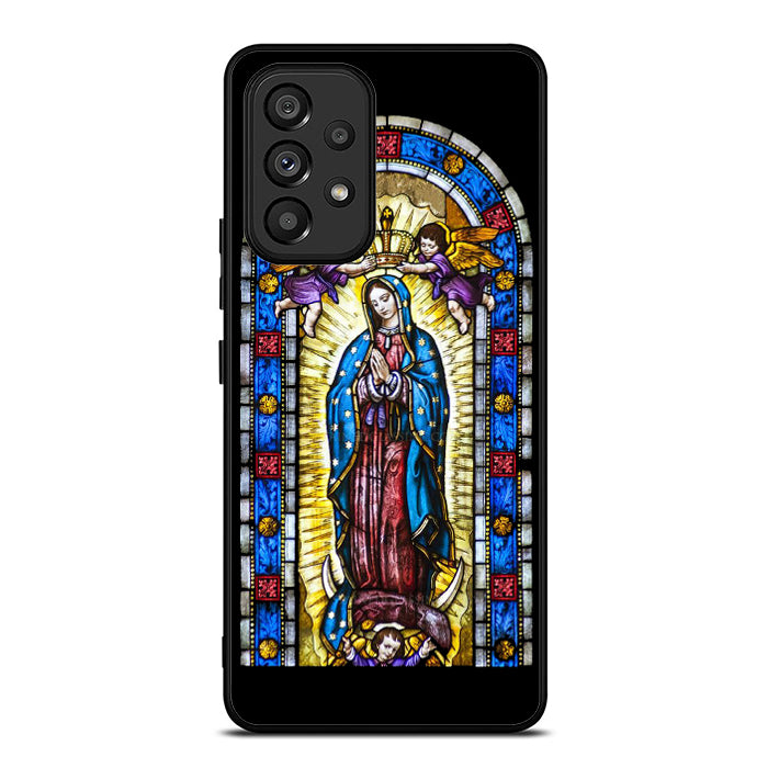 Lady Virgin Guadalupe Stained Glass Samsung A53 Case