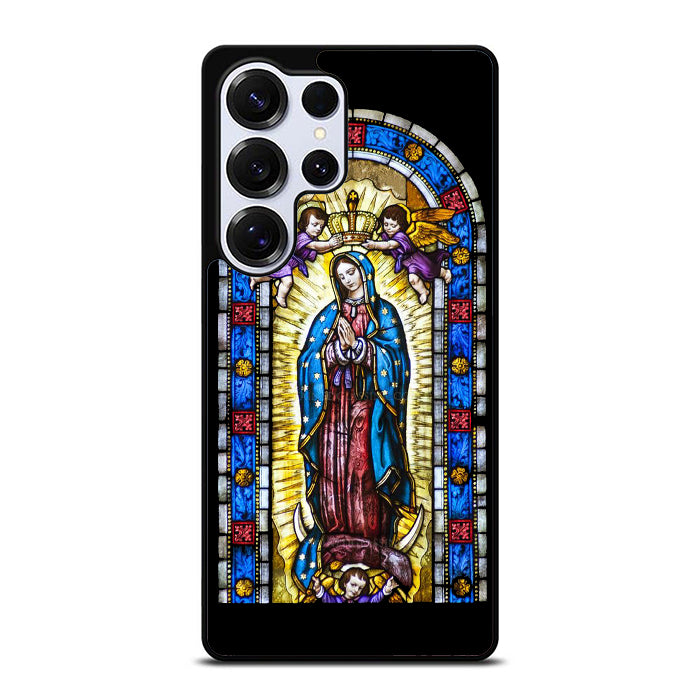 Lady Virgin Guadalupe Stained Glass Samsung S25 Case
