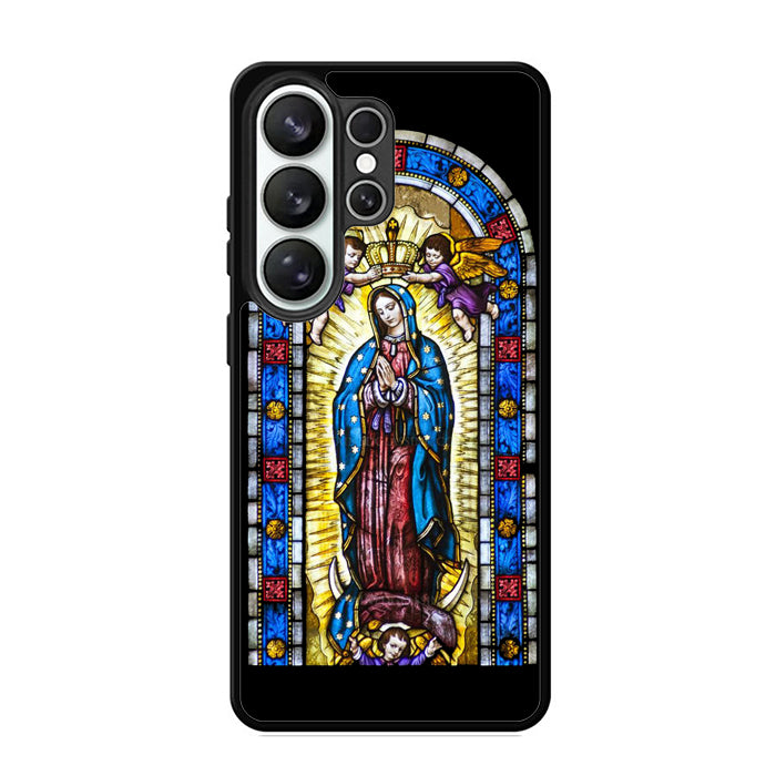 Lady Virgin Guadalupe Stained Glass Samsung S26 Case