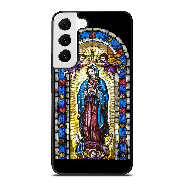 Lady Virgin Guadalupe Stained Glass Samsung S21 Case