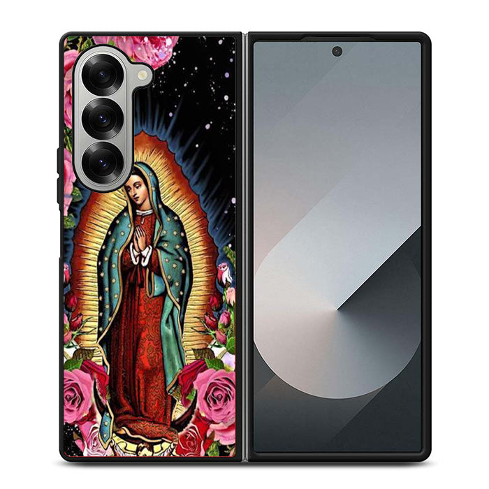 Lady Guadalupe Flower Samsung Z Fold 6 Case