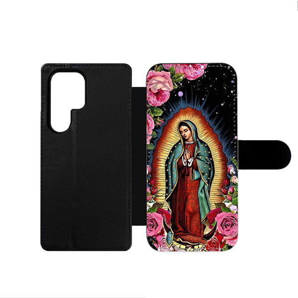 Lady Guadalupe Flower Samsung Wallet Case