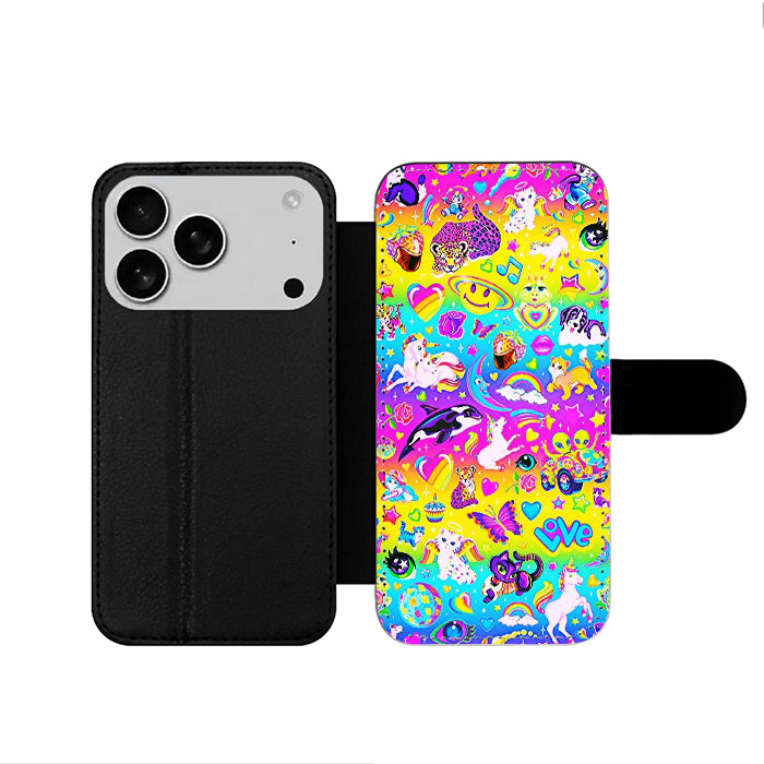 Lisa Frank Swag iPhone 17 Wallet Case