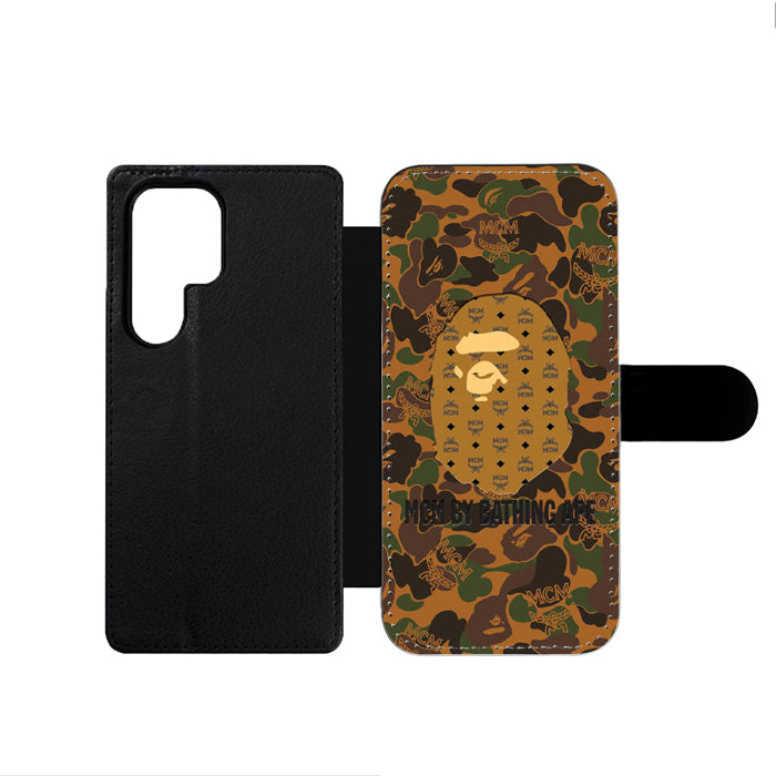 Mcm Bathing Ape Samsung Wallet Case