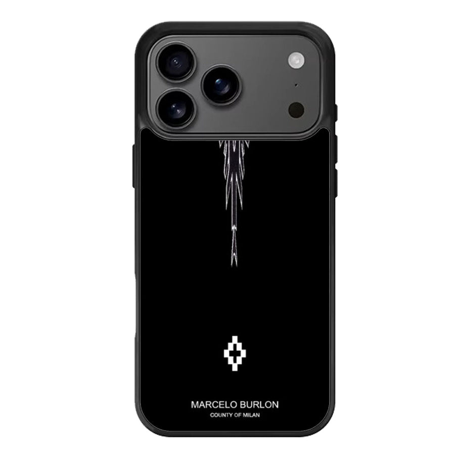 Marcelo Burlon Black iPhone 17 Case
