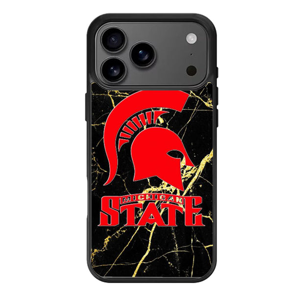 Michigan State Spartans Marble iPhone 17 Case