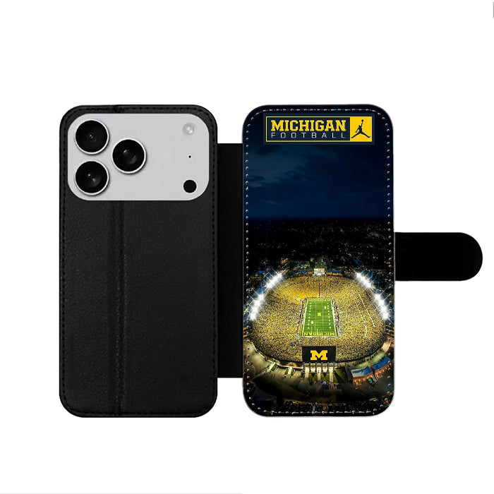 Michigan Wolverines Football Stadium iPhone 17 Wallet Case