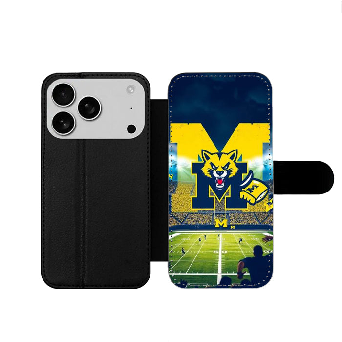 Michigan Wolverines Stadium iPhone 17 Wallet Case