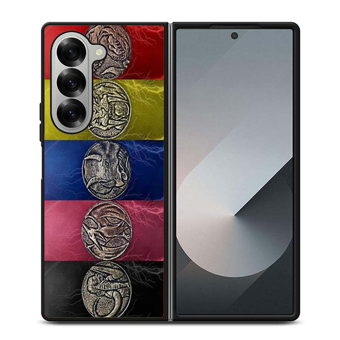Mighty Morphin Blue Power Ranger Collage Samsung Z Fold 6 Case