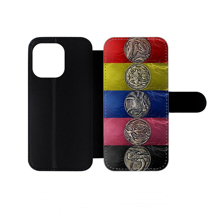 Mighty Morphin Blue Power Ranger Collage iPhone Wallet Case