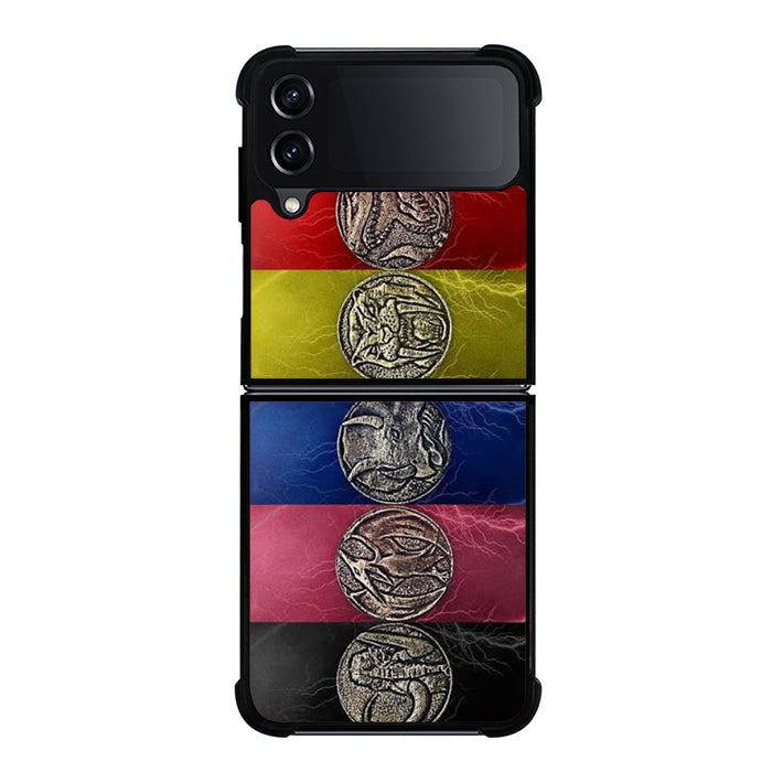 Mighty Morphin Blue Power Ranger Collage Samsung Z Flip Case
