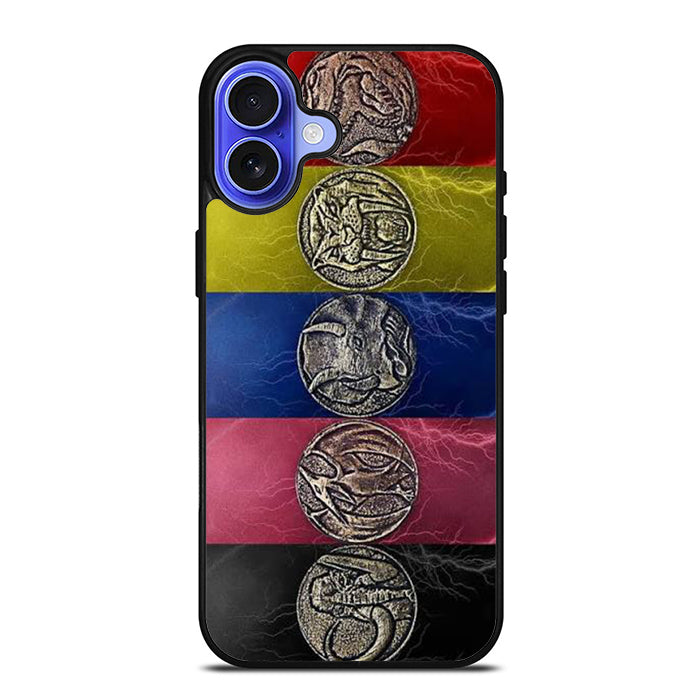 Mighty Morphin Blue Power Ranger Collage iPhone 16 Case