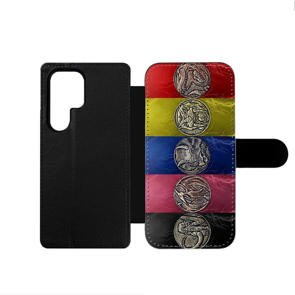 Mighty Morphin Blue Power Ranger Collage Samsung Wallet Case