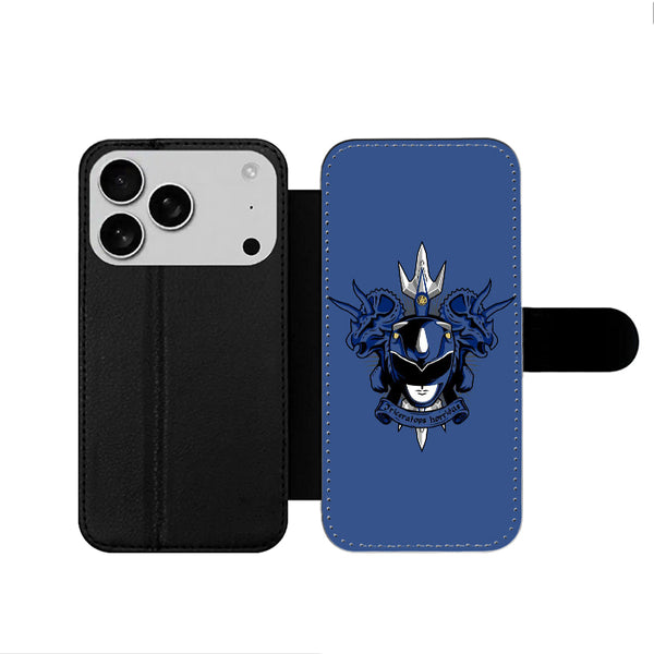 Mighty Morphin Blue Power Ranger iPhone 17 Wallet Case