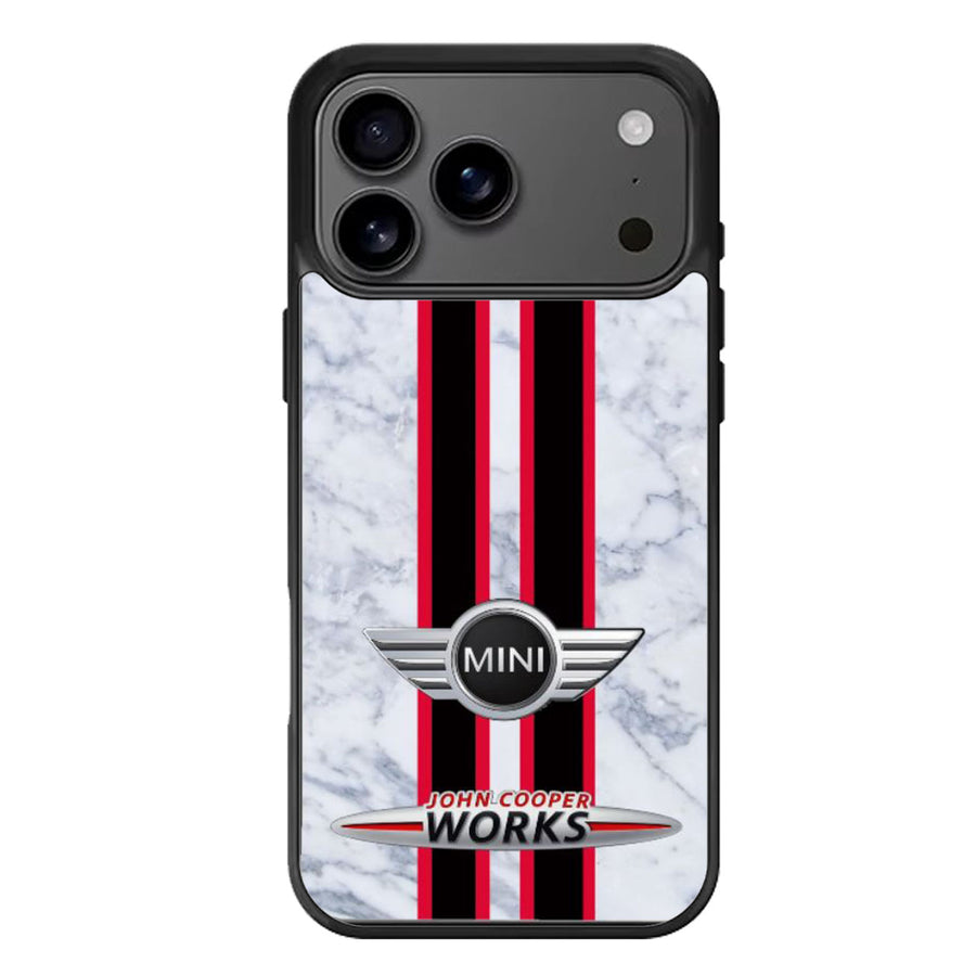 Mini Cooper Marble Stripe iPhone 17 Case