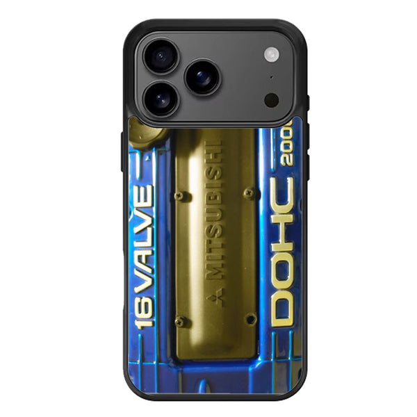 Mitsubishi Engine Valve Blue iPhone 17 Case