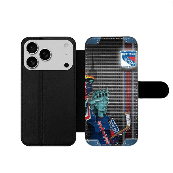 New York Rangers Hockey iPhone 17 Wallet Case