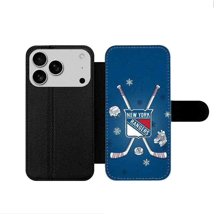 New York Rangers Logo iPhone 17 Wallet Case