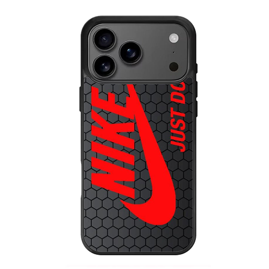 Nike Just Do It Red Hexagon iPhone 17 Case