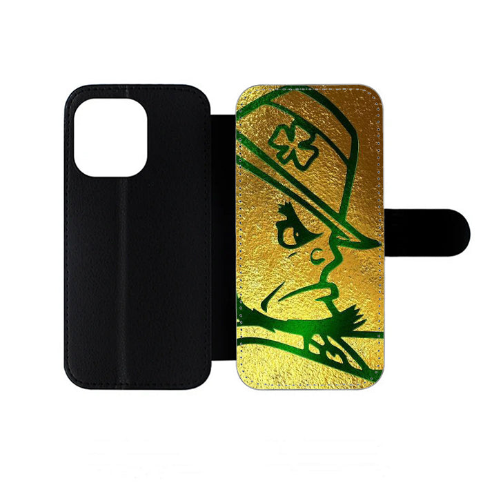 Notre Dame Irish Gold Face iPhone Wallet Case