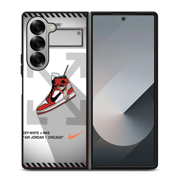 Off White Nike Air Jordan 1 Chicago Samsung Z Fold Case