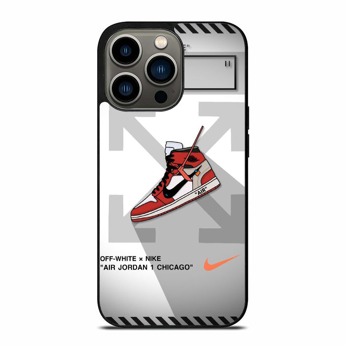 Off White Nike Air Jordan 1 Chicago iPhone 13 Case